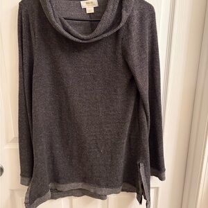 Anthropologie Charcoal Cowl Neck Sweater